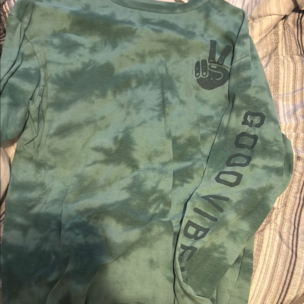 Kids Green Tie-Dye Shirt